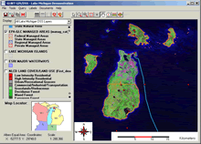 Great Lakes Islands Geographic Information System/Decision Support System interface