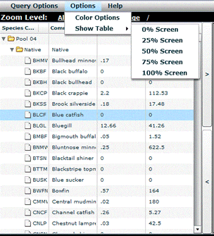 treemap viewing the data in table form