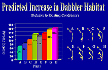 Figure 6.  Predicted increase in dabbler habitat (click for larger image)