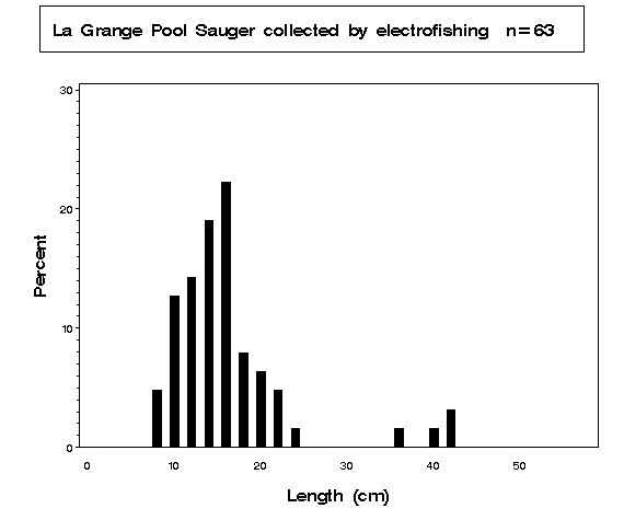 La Grange Pool Sauger collected by electrofishing