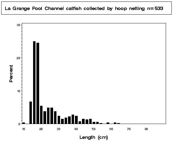 La Grange Pool Channel catfish collected by hoop netting