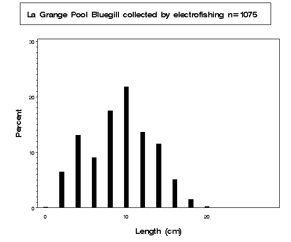 La Grange Pool Bluegill collected by electrofishing