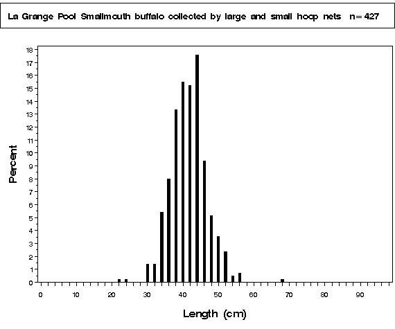 La Grange Pool Smallmouth buffalo collected by hoop netting