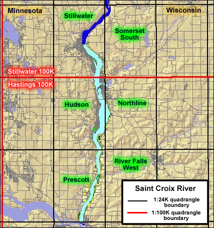 St Croix River Map Gis Data - Saint Croix River