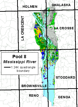  Mississippi River-Pool 4 Fishing Map, Lake (Includes