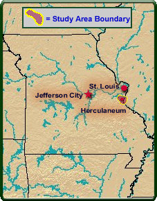 Herculaneum is on the Missouri side of the Mississippi River, Mile 152 